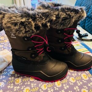 Kamik Kids Brown and Black Waterproof Boots